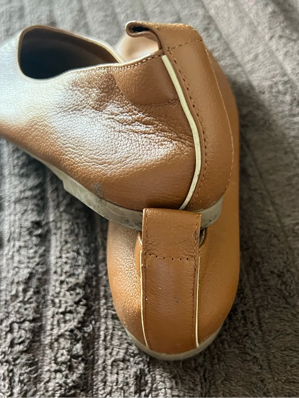 Everlane The Day Flat Camel Leather Ballet Flats Size 6.5